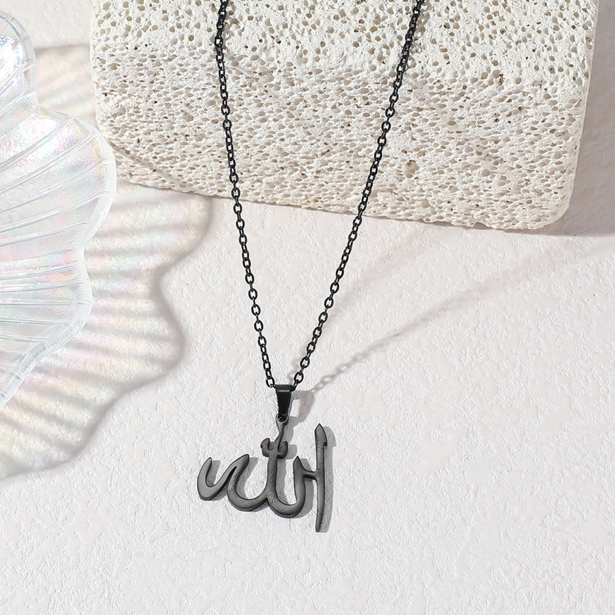 Religious God Allah Arabic Quran Islamic Muslim Stainless Steel Eid Pendant Fashion Jewelry Necklaces celestejewels