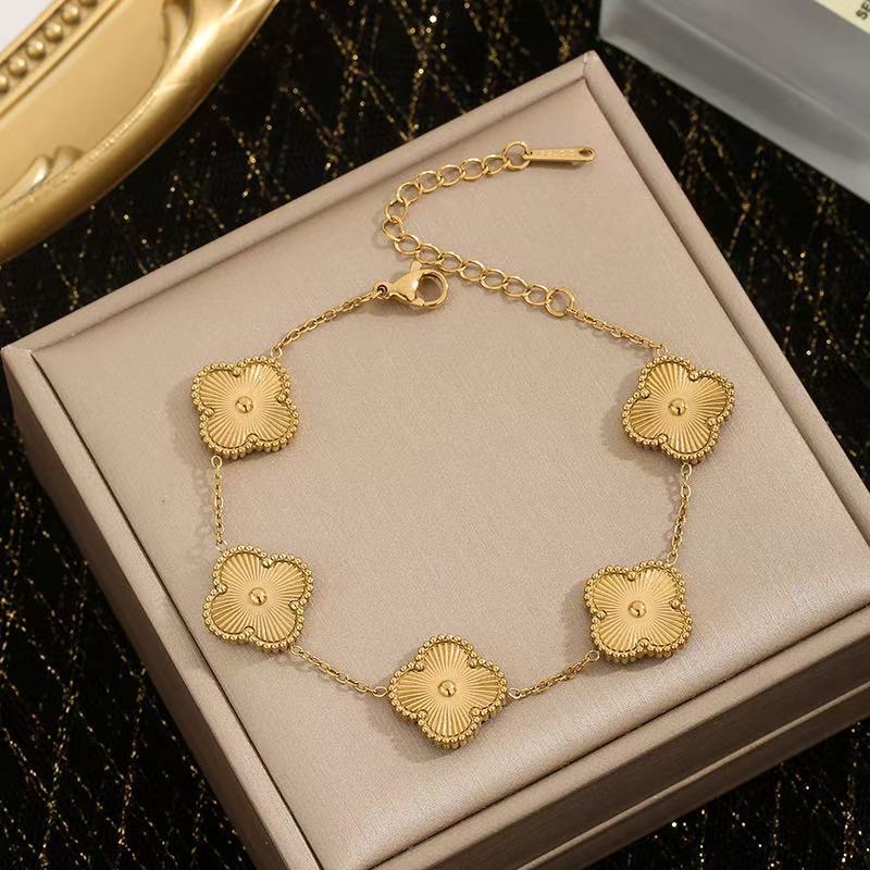 Luxury Five Clover Flower 18K Gold Plated celestejewels
