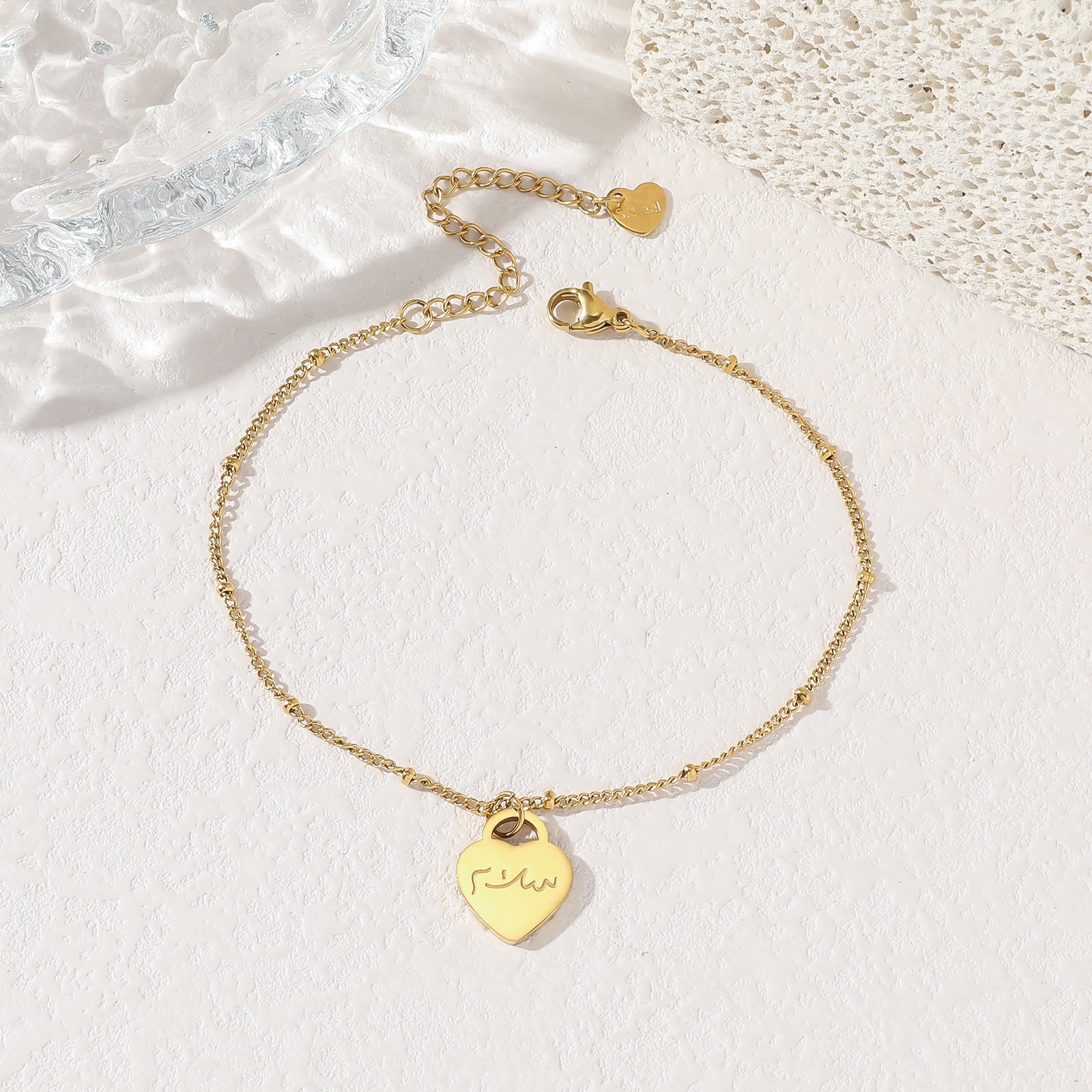 Multifont Arabic Islam Muslim Engraved Waterproof Gold Plated Stainless Steel Fashion Jewelry Bracelet celestejewels