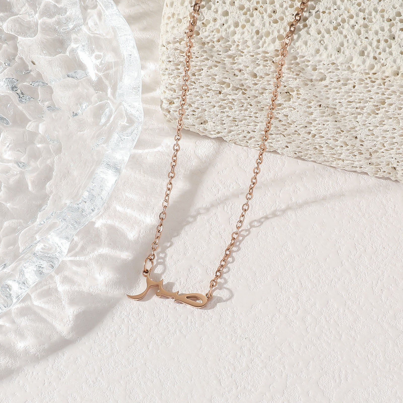 Elegant Religious Islam Muslim Arabic Allah Symbol Stainless Steel Pendant Fashion Jewelry Necklace for Women celestejewels