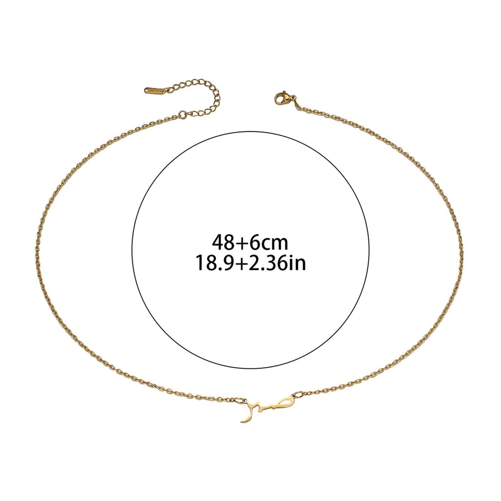 Elegant Religious Islam Muslim Arabic Allah Symbol Stainless Steel Pendant Fashion Jewelry Necklace for Women celestejewels