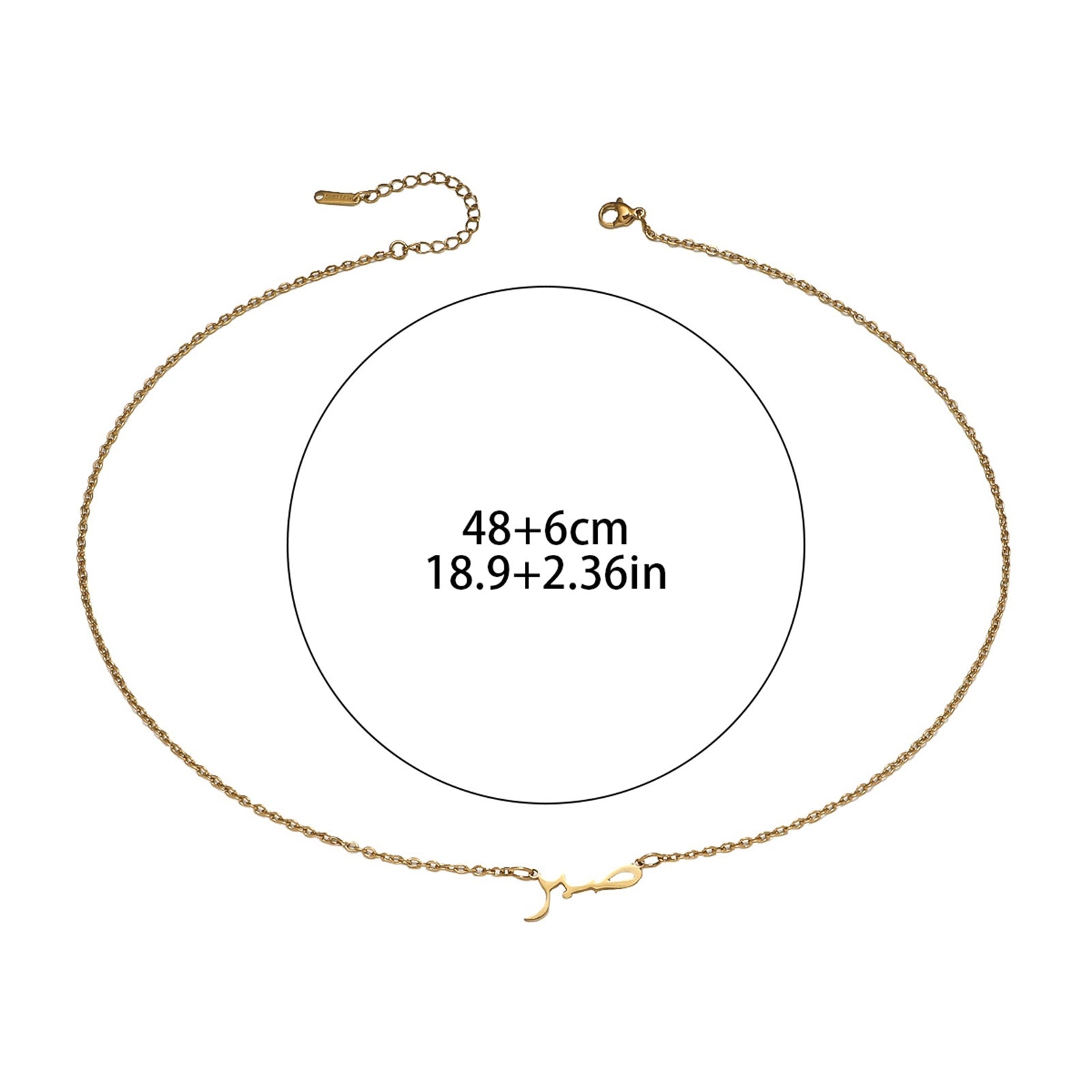 Elegant Religious Islam Muslim Arabic Allah Symbol Stainless Steel Pendant Fashion Jewelry Necklace for Women celestejewels