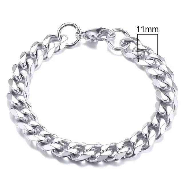 Top Sell Cuban Chain Bracelet Stainless Steel 3-11mm celestejewels