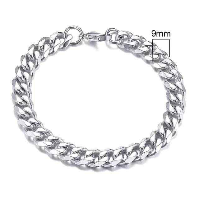 Top Sell Cuban Chain Bracelet Stainless Steel 3-11mm celestejewels
