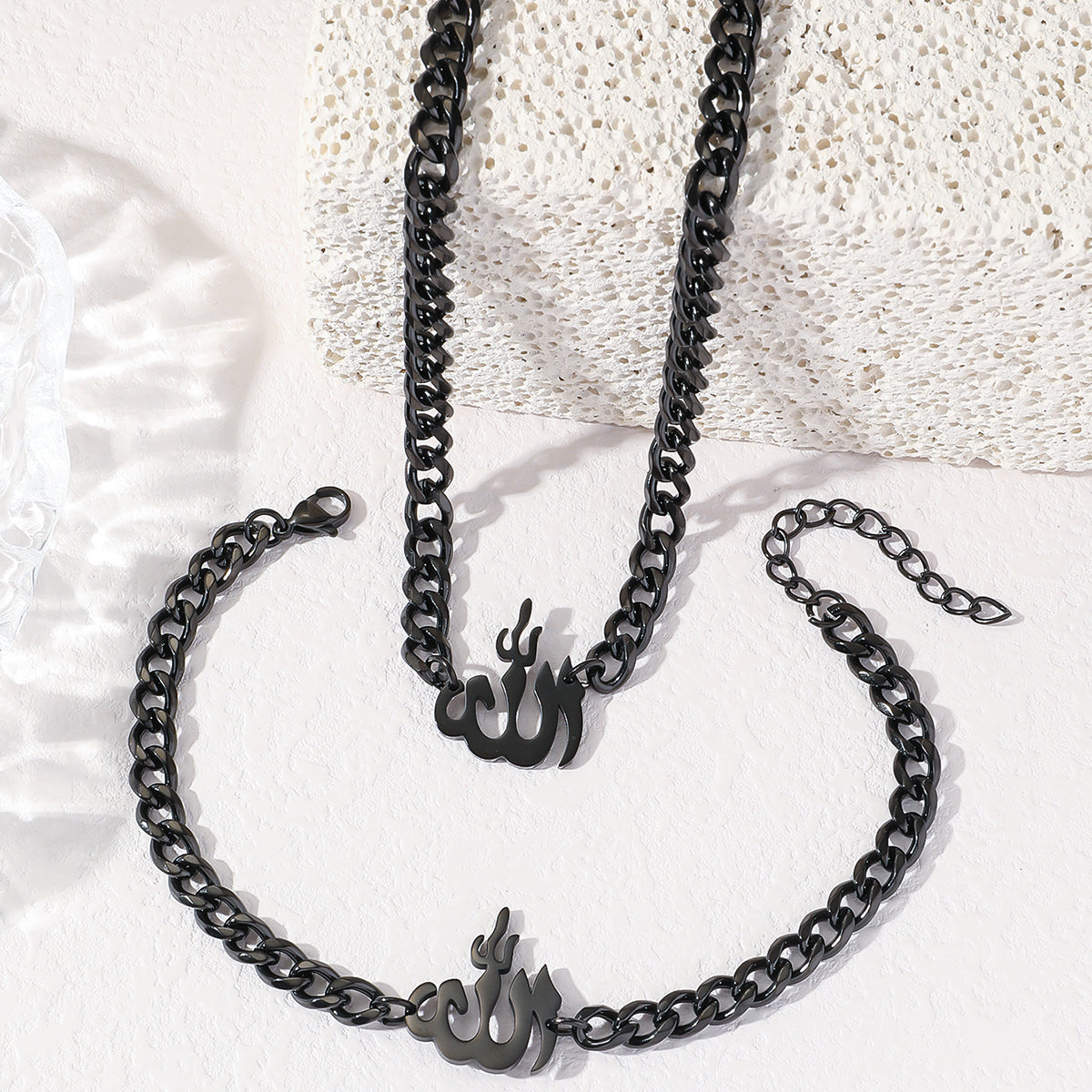 Allah Islamic Arabic Muslim Religious Waterproof Stainless Steel Tarnish Free Pendant Fashion Jewelry Necklaces Bracelets Quran celestejewels